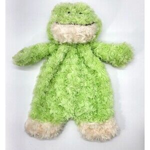 Baby Ganz Flat A Pat Frog BG3672 Plush Animal Toy Security Blanket Green 16"